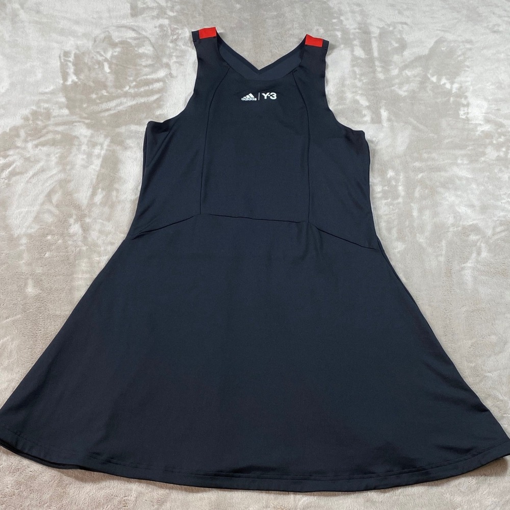 Adidas Y-3 Yohji Yamamoto Dress Womens Small Black Roland Garros Mini Tennis